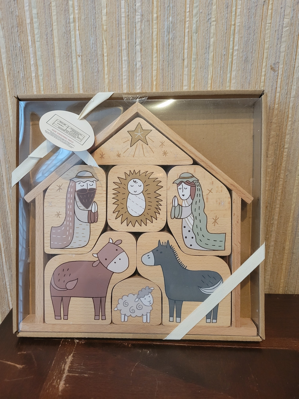 Demdaco Wooden Nativity Scene 9x9 Christmas Puzzle NWT